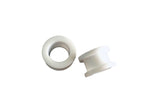 Single White Acrylic Flesh Tube Tunnel Ear Plug Stretched Ear Piercing Jewellery