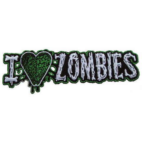 Kreepsville 666 I Heart Zombies Fabric Embroidered Iron on Patch