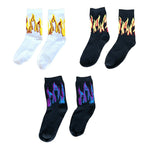 Flame Fire Flaming Ankle Socks Skater Tattoo Flames Socks