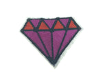 Diamond Gem Pink Purple Gemstone Jewel Fabric Iron On Patch
