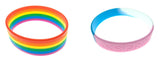 LGBTQ Gay Pride Trans Transgender Lesbian Bi Silicone Gummy Wristbands