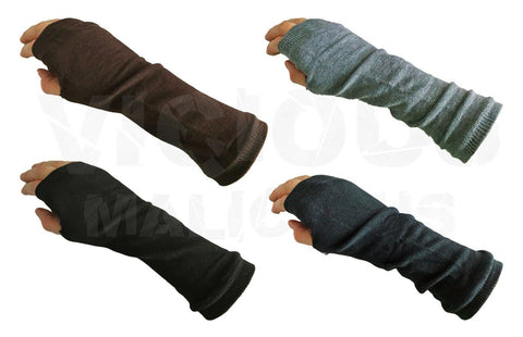 Long Fingerless Slouch Gloves Armwarmers Winter Mittens