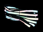 Reflective Rainbow Metallic Reflect Shoe Laces Black or White Headlight Night Tr