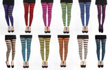 Pamela Mann Twickers Striped Stripy Tights Black & Multiple Colours 8-14