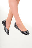 Banned Apparel Satanic Symbols Pentagram Ballerina Ballet Flats Shoes