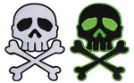 Kreepsville 666 Skull & Crossbones Fabric Iron On Skeleton Horror Patch