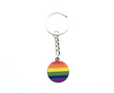 LGBTQ Gay Pride Rainbow Flag Lesbian Metal Circular Keyring