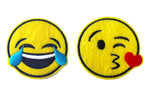 Emoji Emoticon Smiley Face Symbol Fabric Patch Iron On Sew On Embroidered Badge