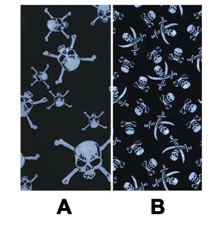 Skeleton Skull & Crossbones Black & White 12 in 1 Multifunctional Headwear Banda