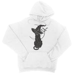 Black Witches Cat Hissing In Hat Crescent Moon Hoodie