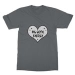 Big Goth Energy Grey and Black Heart T-Shirt
