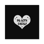 Big Goth Energy Grey and Black Heart Fine Art Print