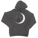 Black Witches Cat Sitting On Crescent Moon Hoodie