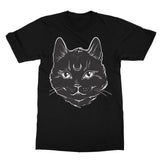 Black Cute Witches Cat Gothic Symbols Softstyle T-Shirt
