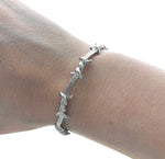 Barbwire Silver Chrome Adjustable Bracelet Bangle Barbwed Wire