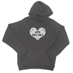 Goth Vibes Only Grey and Black Punk Heart College Hoodie