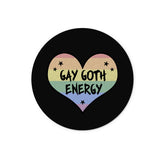 Gay Goth Energy LGBTQ Punk Pride Heart Glass Chopping Board