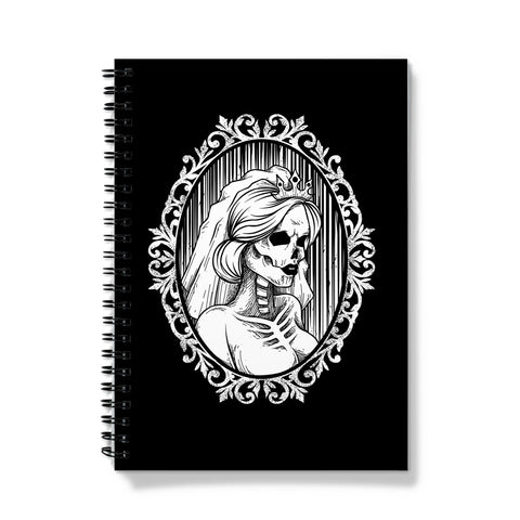 The Queen Gothic Crowned Skull Cameo Notebook