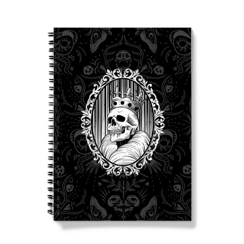 The King Crowned Skull Cameo Patterned Notebook
