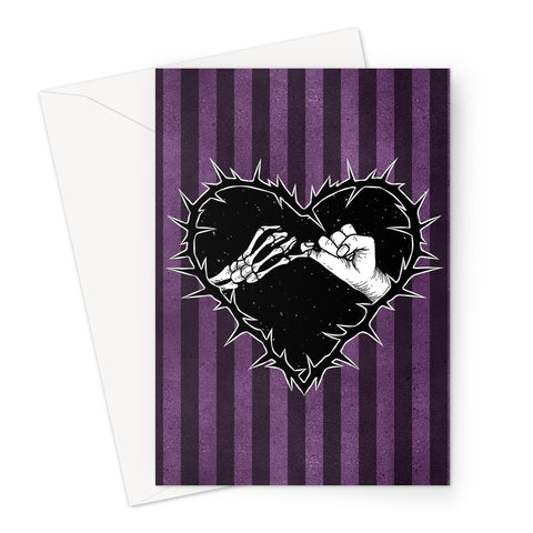 A Promise to the Dead Purple Patterned Greeting Card