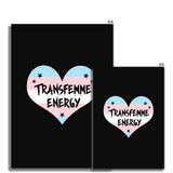 Transfemme Energy Trans Transgender Pride Heart Fine Art Print