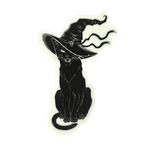 Witches Black Cat Hissing Matte Vinyl Sticker