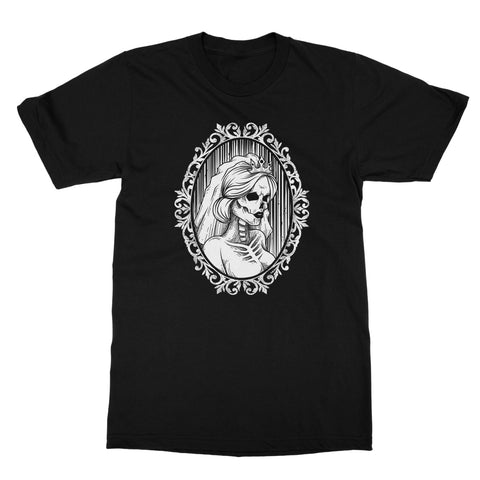 The Queen Gothic Crowned Skull Cameo Softstyle T-Shirt
