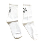 Don't Follow Me I’m Lost Too White Athletic Sports Socks