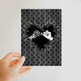 A Promise to the Dead Grey Patterned Classic Postcard