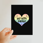 Gay Goth Energy LGBTQ Punk Pride Heart Classic Postcard