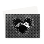 A Promise to the Dead Grey Patterned Greeting Card