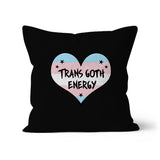 Trans Goth Energy LGBTQ Punk Transgender Pride Heart Cushion