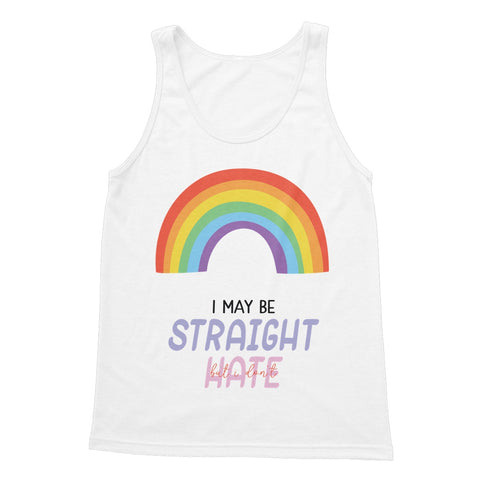 I May Be Straight But I Don't Hate LGBTQ Rainbow Softstyle Tank Top
