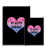 Bi Goth Energy LGBTQ Punk Bisexual Pride Heart Fine Art Print