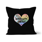 Queer Goth Energy LGBTQ Punk Pride Heart Cushion