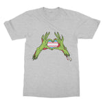 Zombie Trans Heart Hands Pride Flag Softstyle T-Shirt