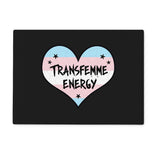 Transfemme Energy Trans Transgender Pride Heart Glass Chopping Board