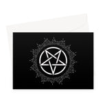 Glowing Pentagram Gothic Greeting Card