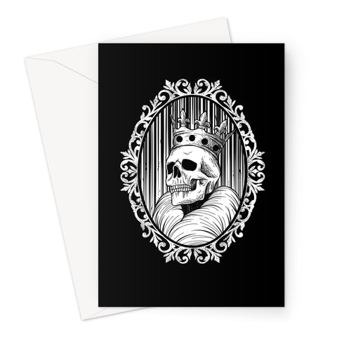 The King Gothic Crowned Skull Cameo Greeting Card