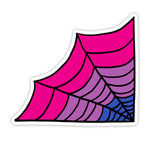 Bi Pride Flag Spiders Web Matte Vinyl Sticker Bisexual