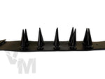 Double Long Studded Spiked Wristband Cuff Punk Goth Metal Vegan Leather