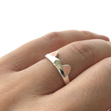 Cat Ear Wrap Around Paw Hug Silver Kitty Adjustable One Size Ring