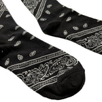 Black Paisley Bandana Hip Hop Style Streetwear Socks