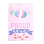 Proud of Who I Am Trans Transgender Pride Flag Postcard Gloss LGBTQ 4”x6