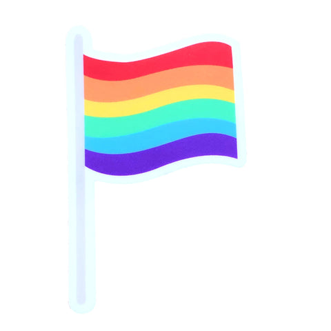 Gay LGBTQ Pride Cute Rainbow Flag Matte Vinyl Sticker