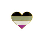 LGBT+ Pride Heart Pin Badges Gay Pan Bi Lesbian Asexual LGBTQ