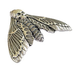 Deaths Head Hawk Moth Premium Large Pendant Silver Goth Necklace
