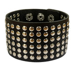 Chrome Silver Black Spiked Spiky Cuffs Wristbands Goth Emo Studded
