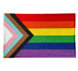 Progress Pride Flag Iron On Patch LGBT+ Gay Lesbian Trans Bi Intersex