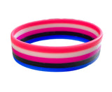 LGBTQ Pride Flag Gummy Silicone Wristband Bracelets Gay Lesbian Trans